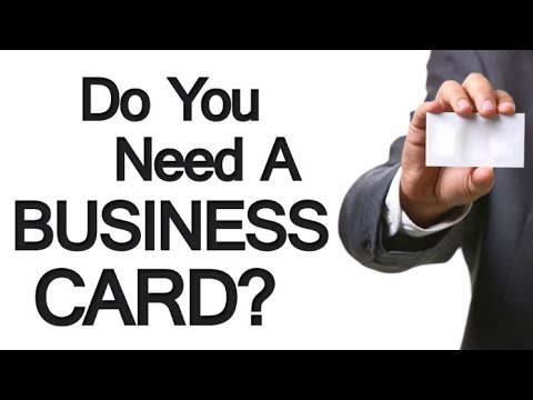 4 Reasons You Need A Business Card | The Importance of Business Cards For Professional Men Video