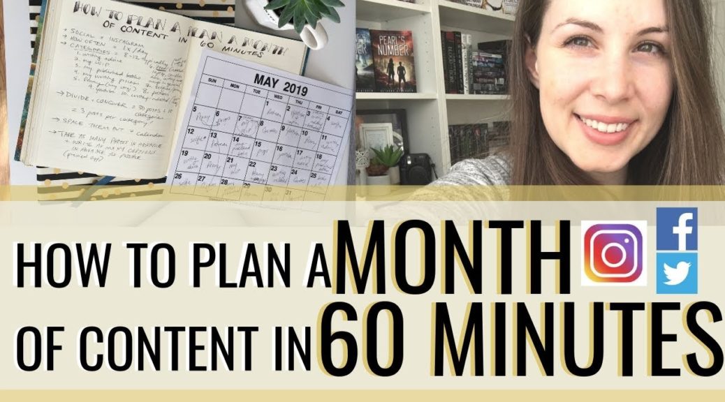 How to Plan a MONTH of Social Media Content in 60 Minutes (Instagram, Facebook, Twitter, etc!)
