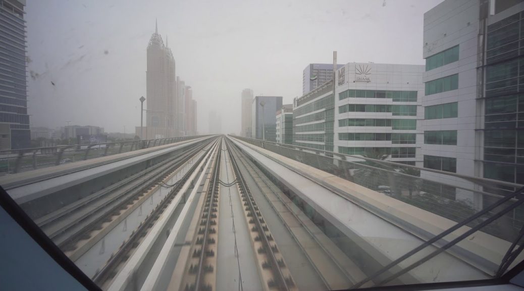 United Arab Emirates, Dubai, metro ride from DMCC to Business Bay