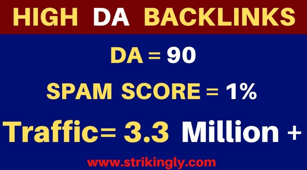 High DA Dofollow Web 2.0 Powerfull Backlinks | Web 2.0 submission for High DA Backlinks | Strikingly